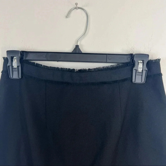 Rebecca Taylor Lace Trim Wool Pencil Skirt Black Size 4 - Picture 3 of 8